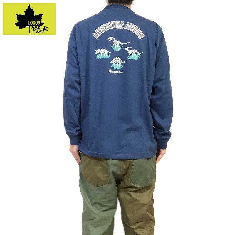LOGOS ロゴス Tシャツ 長袖Tシャツ LOGOS Park ロゴスパーク 恐竜 化石 バックプリント ロンT ユニセックス アウトドア キャンプ ストリート タウンユース | LOGOS | 04