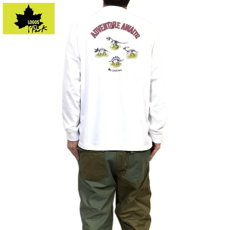 LOGOS ロゴス Tシャツ 長袖Tシャツ LOGOS Park ロゴスパーク 恐竜 化石 バックプリント ロンT ユニセックス アウトドア キャンプ ストリート タウンユース | LOGOS | 06