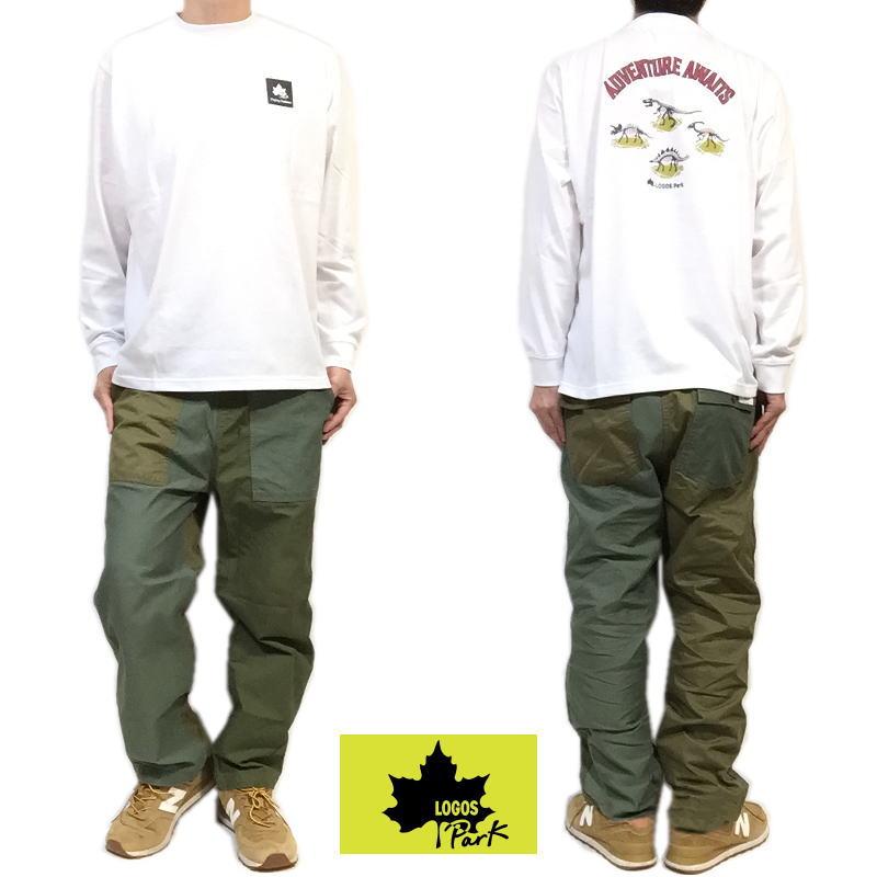 LOGOS ロゴス Tシャツ 長袖Tシャツ LOGOS Park ロゴスパーク 恐竜 化石 バックプリント ロンT ユニセックス アウトドア キャンプ ストリート タウンユース | LOGOS | 02