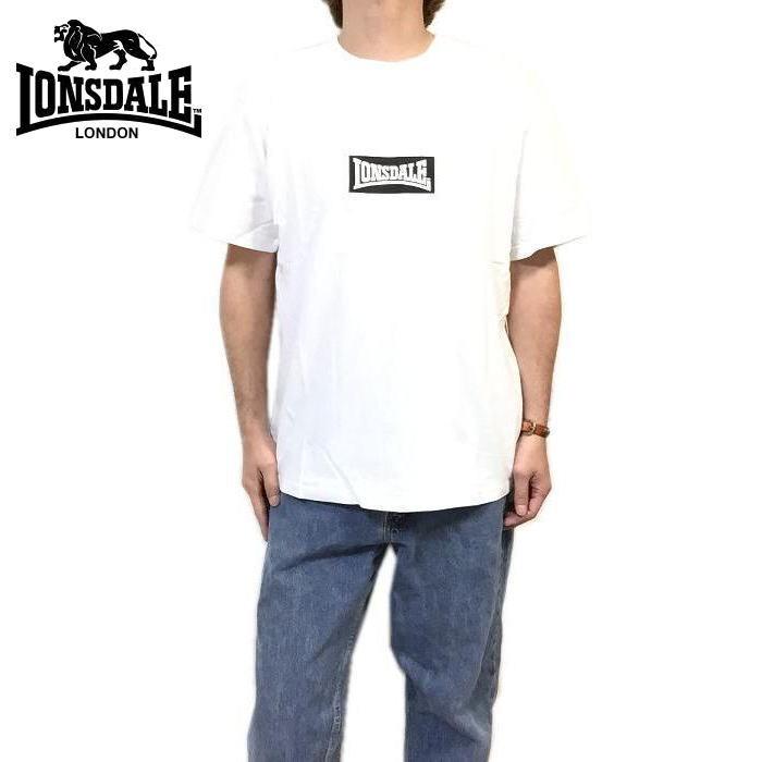 LONSDALE ロンズデール Tシャツ ボックスロゴ ビッグシルエット コットンTシャツ 綿100％ メンズ レディース ユニセックス 半袖Tシャツ M L XL｜mankichi1978｜02