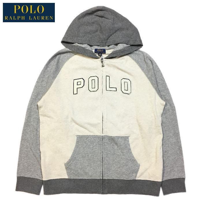 POLO RALPH LAUREN　ポロ ラルフローレン  POLOロゴ フレンチテリー ジップアップ パーカー ボーイズＸＬ フーディーパーカー 薄手 裏パイル生地｜mankichi1978