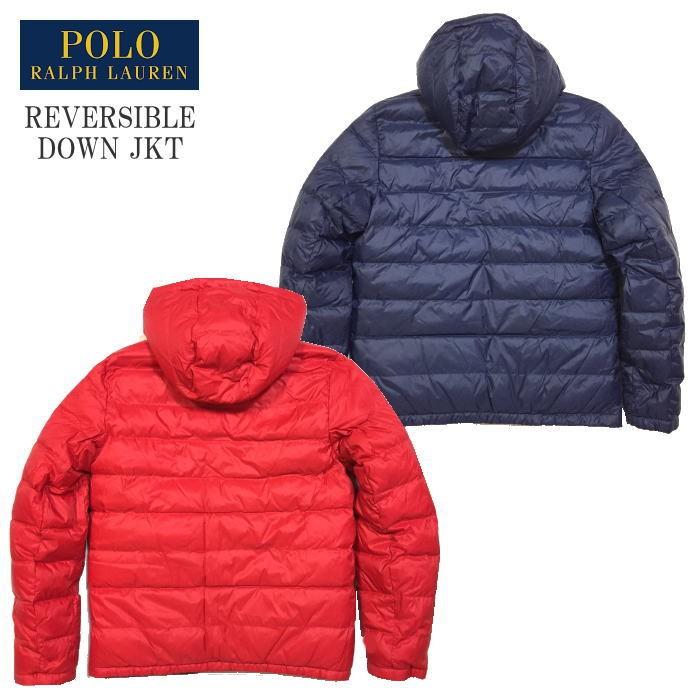 ポロラルフローレン　リバーシブルダウンジャケット 　M(10-12) POLO RALPH LAUREN ポロラルフローレン リバーシブル ダウン