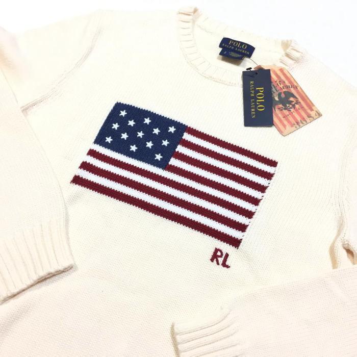美品　POLO ポロラルフローレン アイコニックフラッグセーター USA国旗 S アイコニック フラッグ セーター | ラルフ ローレン公式