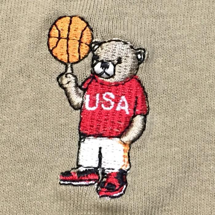 Usaコットン ワンポイント刺繍 クマ刺繍 ｔシャツ バスケット ベア 半袖ｔシャツ 米綿 綿100 バスケ Usco Bsk1bear Vespucci 通販 Yahoo ショッピング
