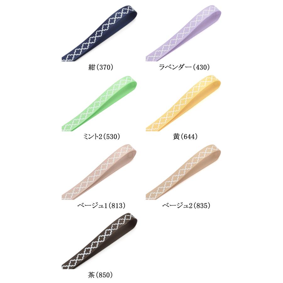 10mm プリントリボン モロッカン柄リボン (白) 2m 「在庫限り