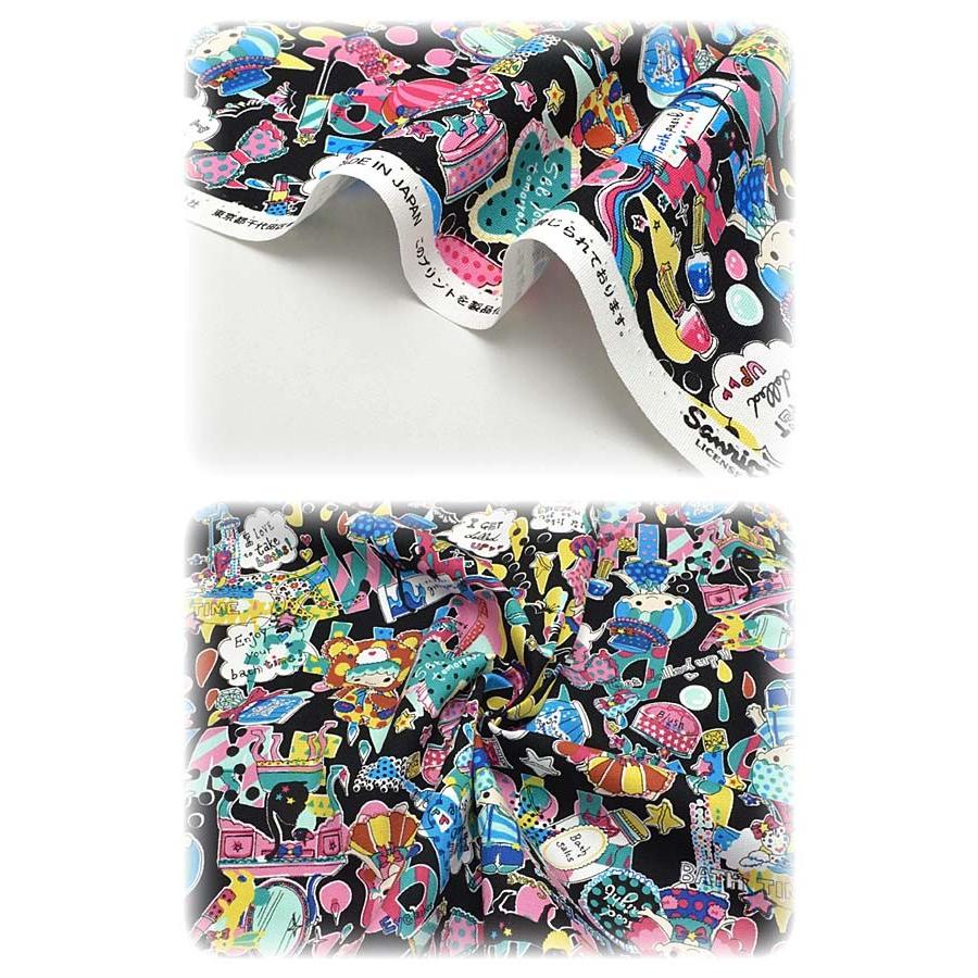 A 清原 オックス生地 Tsハッピータイム 10cm Bkoブラック Kiyohara 7 サンリオ リトルツインスターズ キキララ まんま母さんのりぼん 通販 Yahoo ショッピング