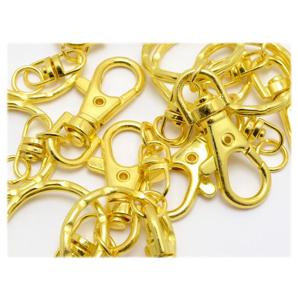 まとめてお買い得》 キーホルダーパーツ 金属金具 10個 ［在庫限り