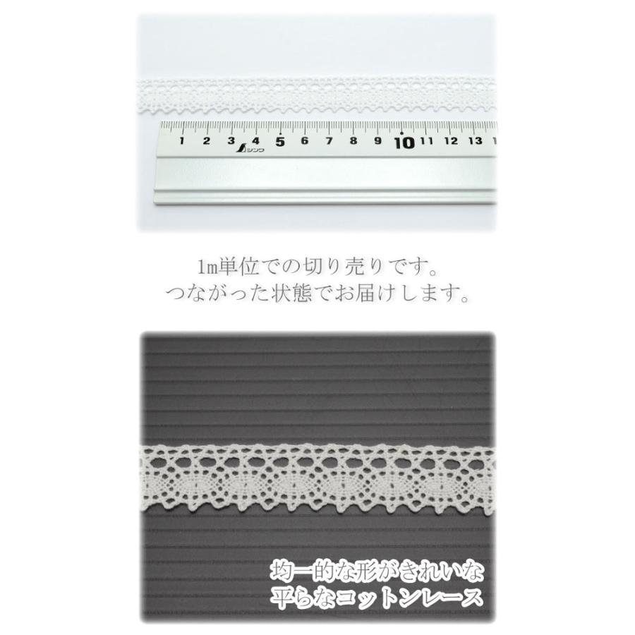 安値安値[CJ7☆] ホワイトカラーのトーションレース 幅16mm 1ｍ単位 切り売り レース編み道具、材料 