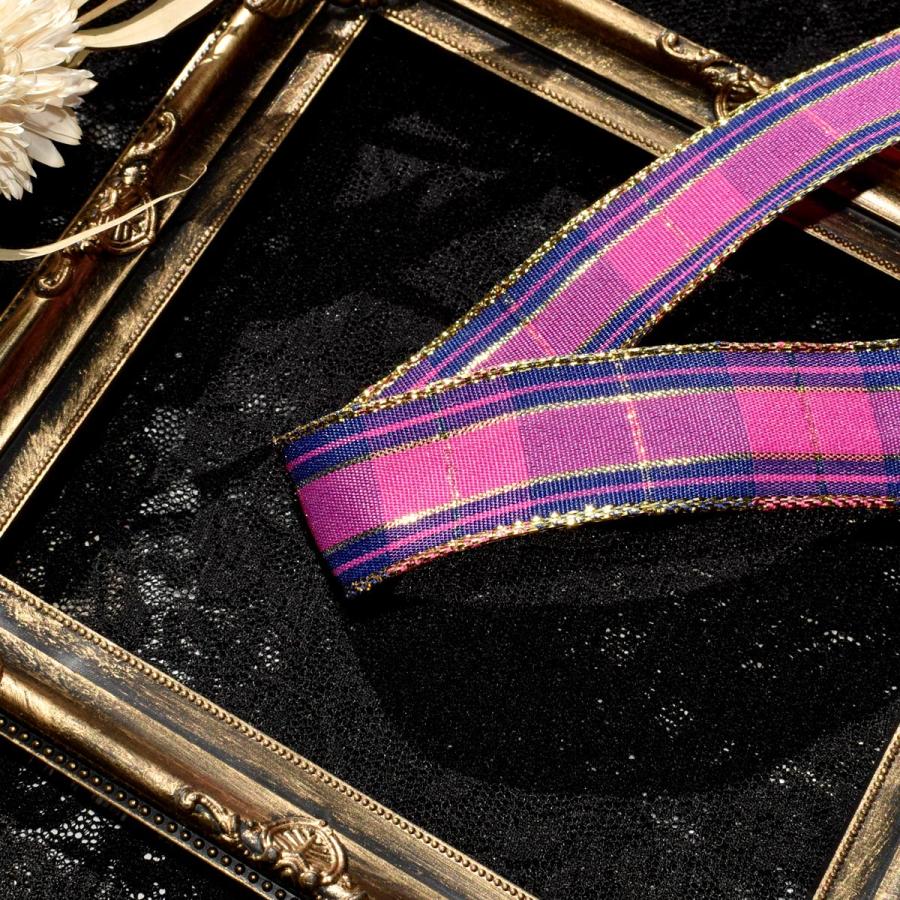 大きめ　ワイヤー入りリボンなど　大量 ワイヤー入りリボン DUPION METALLIC THREAD RIBBON RGR 6.3cm