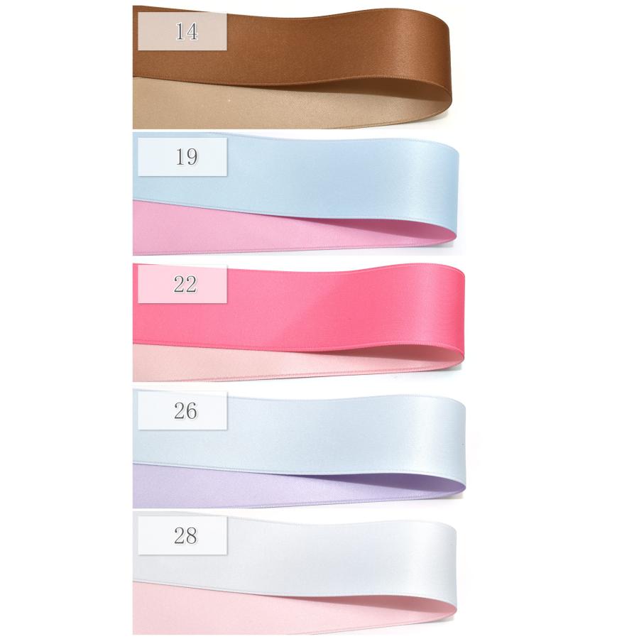 ダブルカラーリボン 幅40mm 1m単位 切り売り : まんま母さんのりぼん