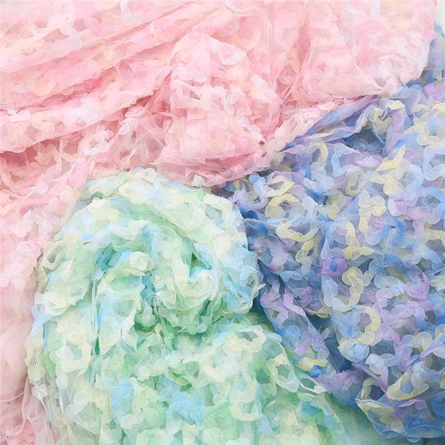 ひらひらお花のチュール生地 チュール生地 (30cm以上10cm単位切り売り