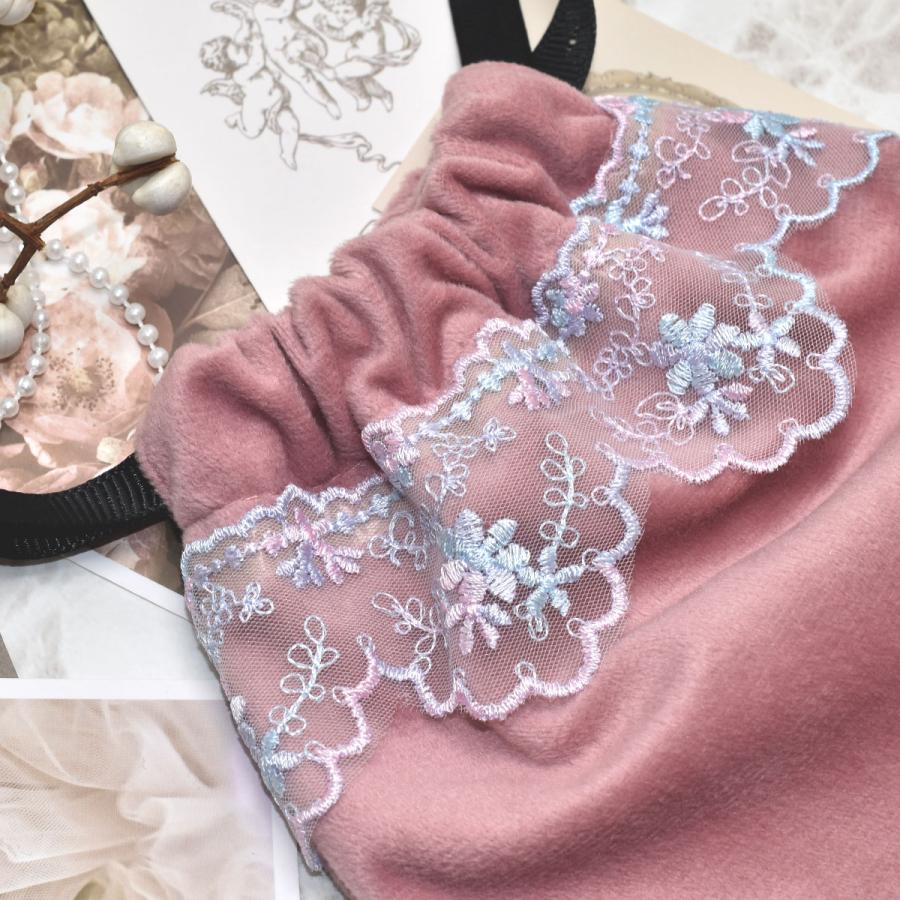 ゆめかわお花とスカラップ刺繍レース 幅50mm 1m単位 切り売り : まんま