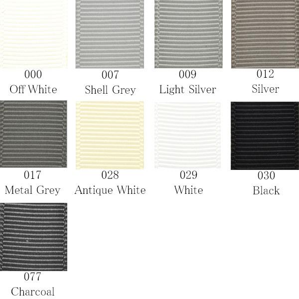 25mm グログランリボン 6m 黒・白・モノトーン系 : まんま