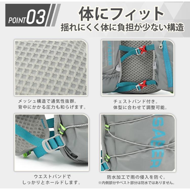 ランニングリュック トレラン ザック バッグ ジョギング サイクリング バック マラソン ベスト 揺れない ハイドレーション対応  反射材 軽量 メンズ レディース |  | 07