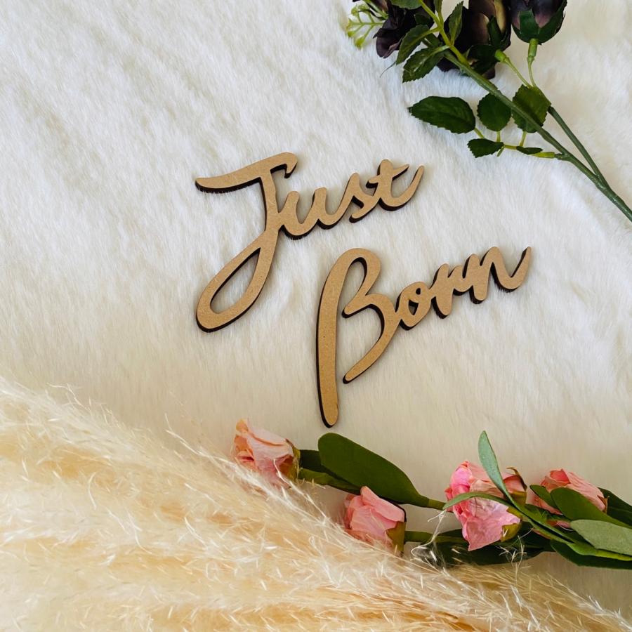 木製　JustBorn ニューボーンフォト　レターバナー　ウッドレター |  | 09