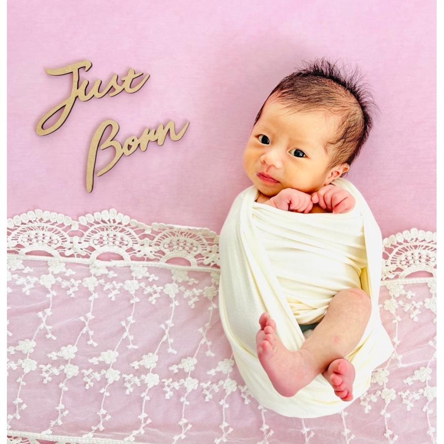 木製　JustBorn ニューボーンフォト　レターバナー　ウッドレター |  | 02