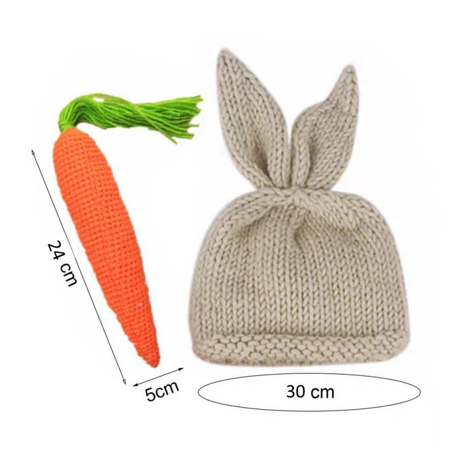 ニューボーンフォト　うさぎ　人参　衣装　赤ちゃん　3点セット　新生児　コスプレ　撮影　ベビーフォト |  | 05