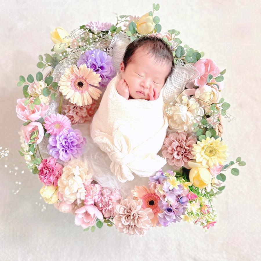 ミルク　おくるみ　ニューボーンフォト　ガーゼ生地　赤ちゃん　新生児　ホワイト　白　撮影用 |  | 01