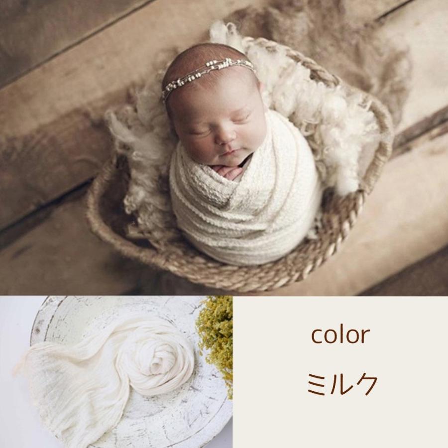 ミルク　おくるみ　ニューボーンフォト　ガーゼ生地　赤ちゃん　新生児　ホワイト　白　撮影用 |  | 11