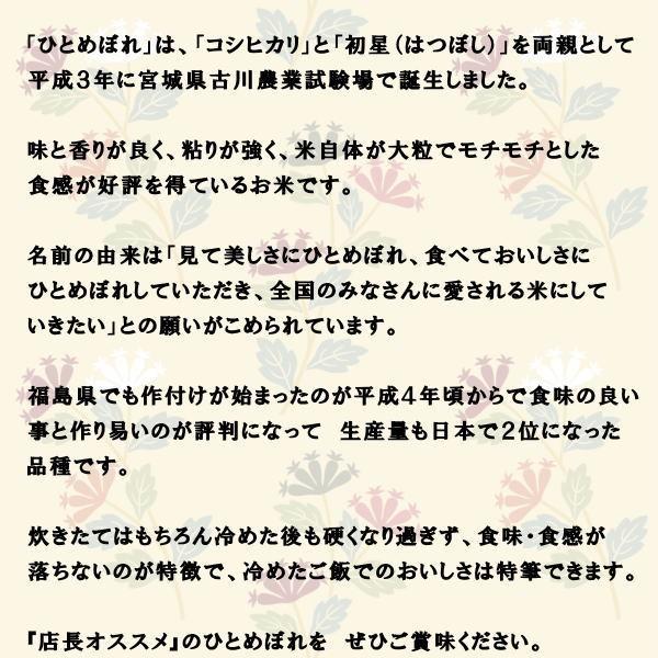 ひとめぼれ 米 5kg 福島県産 お米 7年産 送料無料 『令和7年福島県産