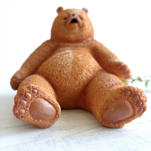 当時物☆レア☆クマ型カーテンホルダー茶色 大人可愛い ダッドベア 置物 おしゃれ オブジェ DAD BEAR くま 熊