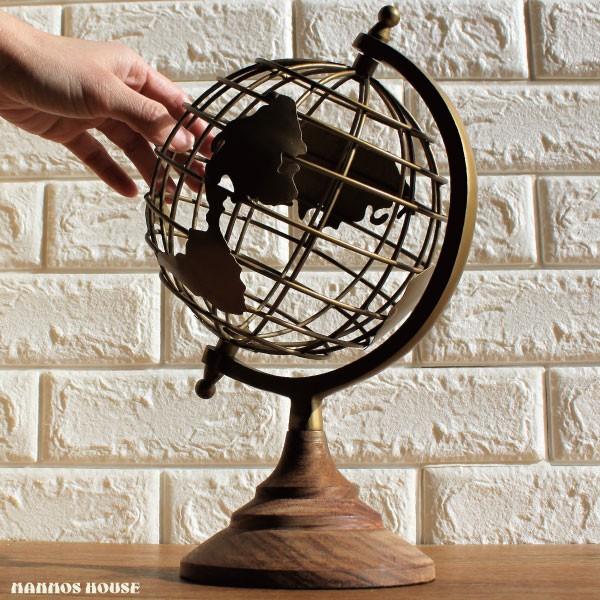 地球儀 おしゃれ クラシック 高級感 インテリア 金色 ゴールド 天然木