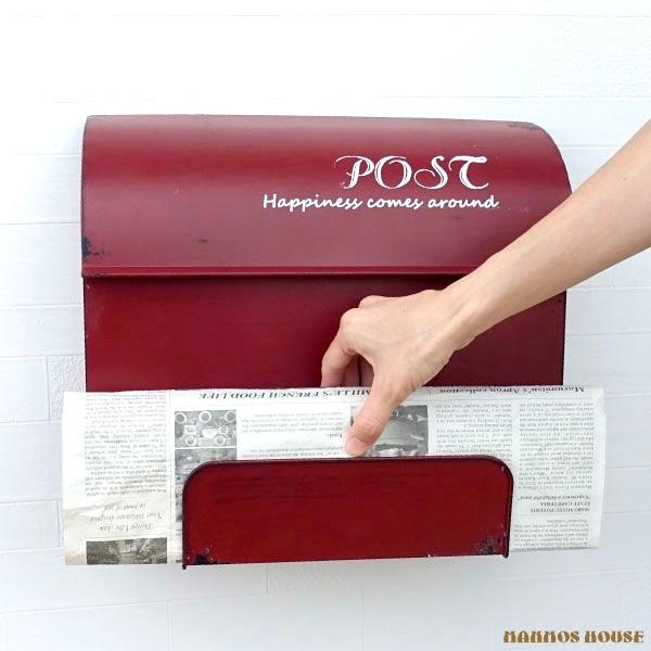 ポスト 郵便受け メールボックス 新聞置き おしゃれ レトロ お洒落