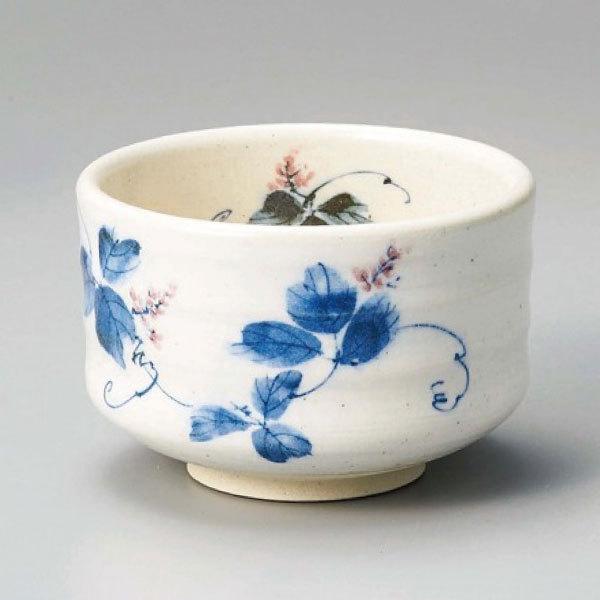 抹茶碗 おしゃれ 美濃焼 白 ホワイト 青 ブルー 和食器 茶器 茶道 お茶