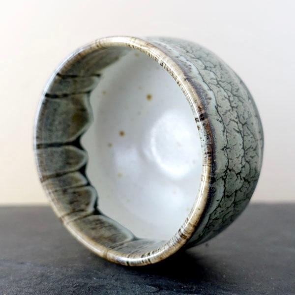 抹茶碗 おしゃれ 美濃焼 和食器 ひび割れ模様 渋い かっこいい 茶器 お