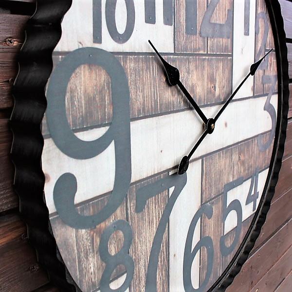 大きい掛け時計 おしゃれ 壁掛け 時計 ショップ風 ビンテージ 男前