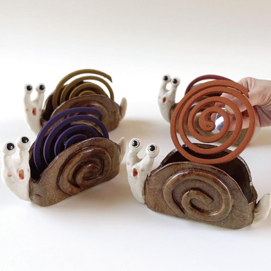 かわいい 美濃焼 カタツムリ 蚊遣り おしゃれ 蚊取線香ホルダー