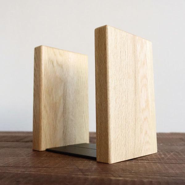 本立て ブックエンド 木製 おしゃれ 天然木 シンプル 無垢 ナチュラル