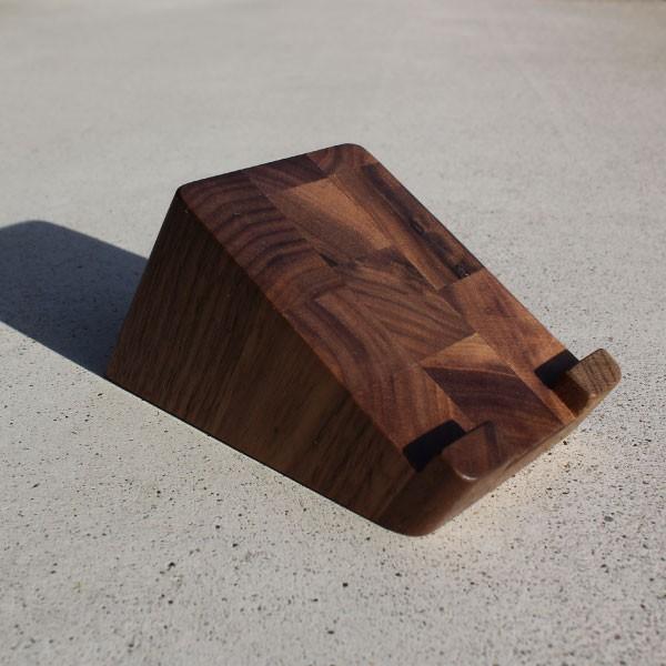 スマホスタンド 木製 iPhoneスタンド 携帯置き おしゃれ 置いたまま