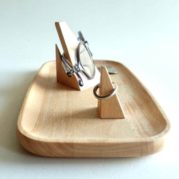 マルチトレイ 眼鏡スタンド めがねトレー 指輪スタンド リングスタンド