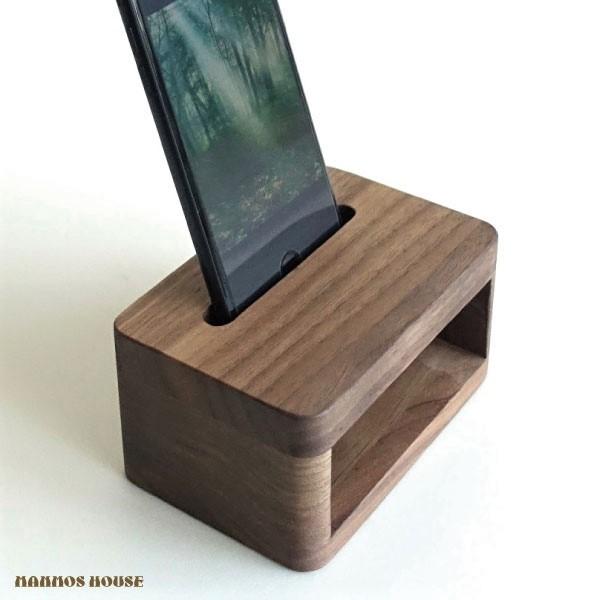 高級感 スマホスピーカー 木製 おしゃれ 置くだけ 電源不要 充電し
