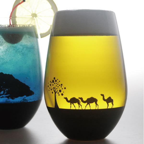夕日を眺めるグラス 高級薄口グラスセット ビールグラス 丸モ高木陶器 正規品 ラクダ オアシス サバンナ ラッピング包装 ギフト プレゼント ビアカップ おしゃれ_10
