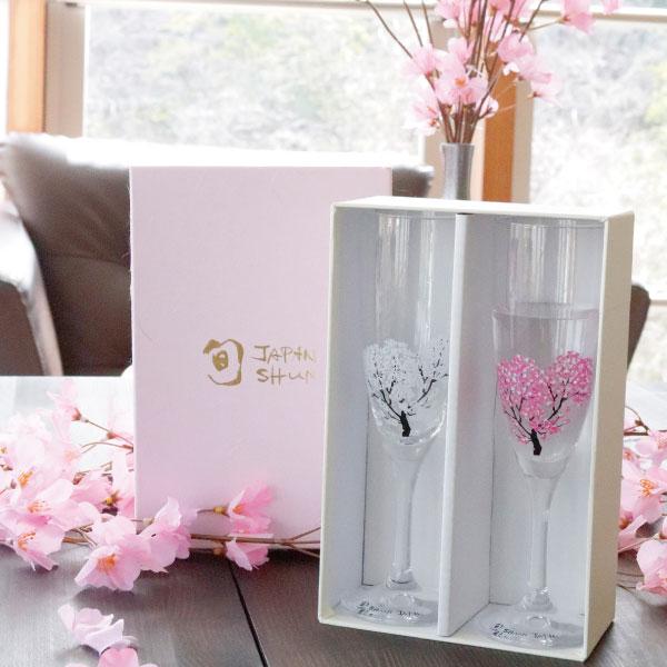 冷感桜 シャンパングラス 日本製 さくら 正規品 ペアセット お酒 冷感桜 シャンパングラス 日本製 さくら 正規品 ペアセット お酒
