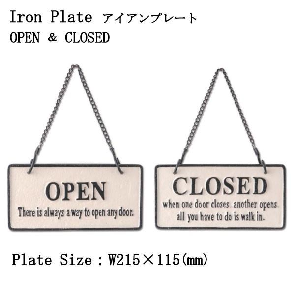 カフェ風 Open サインプレート 送料無料 Closed ドアプレート 看板 オープン クローズド 店舗 サインボード お店 アイアンプレート 両面 リバーシブル Mh マンモスビレッジ Yahoo 店 通販 Yahoo ショッピング