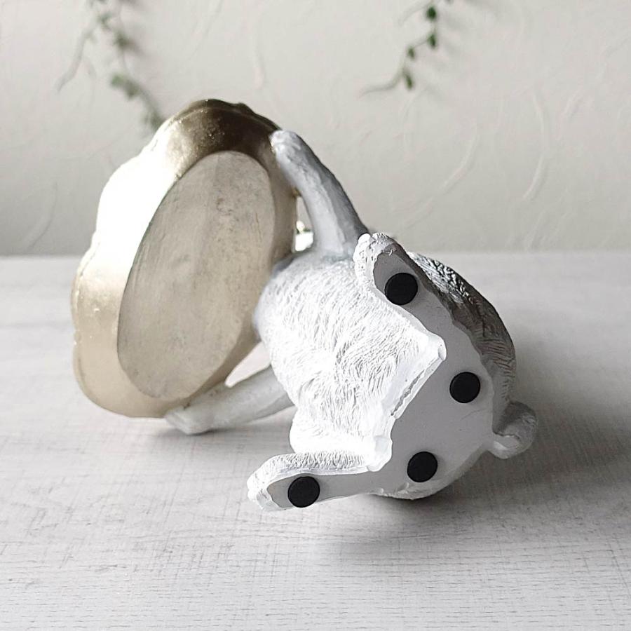 うさぎ コイントレー おしゃれ ミニトレイ 王冠 クラウン ラビット アンティーク 可愛い 鍵置き オブジェ アクセサリートレー 置物