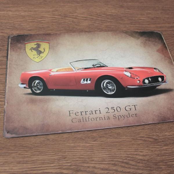 ブリキ看板 フェラーリ Ferrari 250 GT 壁飾り ビンテージ サイン