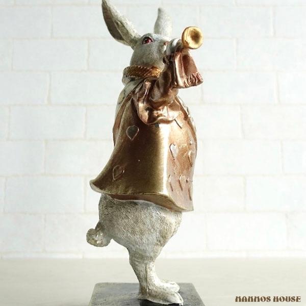 トランペットウサギ トランプ兵隊 うさぎ お洒落なオブジェ アリス