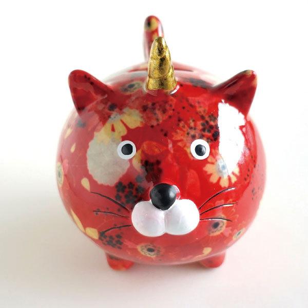 貯金箱 かわいい 猫 ネコ 陶器 おしゃれ 面白い マネーバンク 小銭