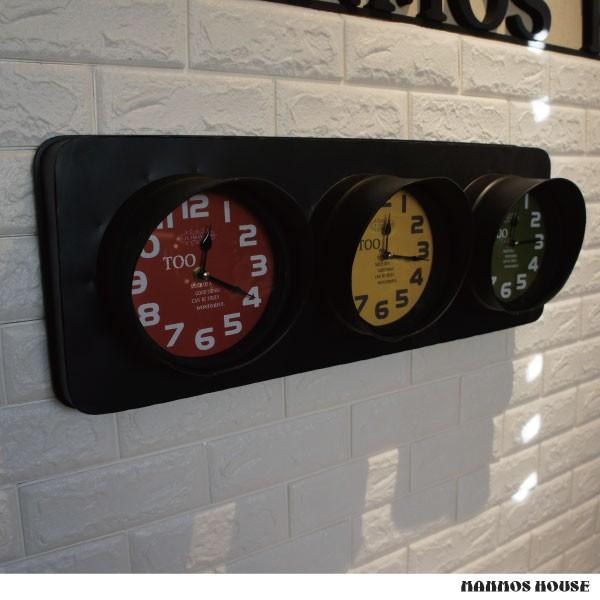 信号機 インテリア 時計 掛け時計 ビンテージ インダストリアル 横型