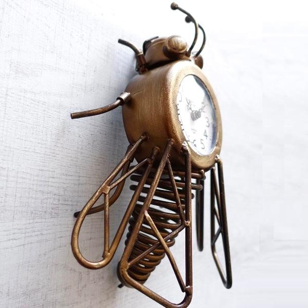 掛け時計 おしゃれ 壁掛け ハチ 蜂 アンティーク ゴールド かっこいい