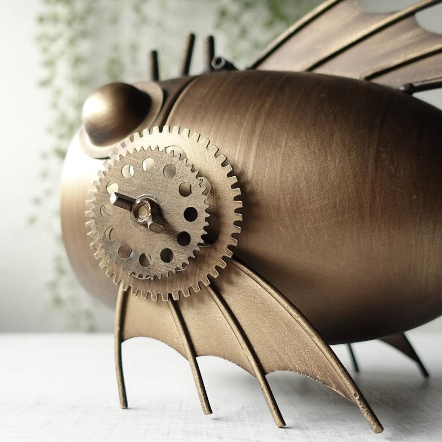 置き時計 男前ビンテージ 深海魚 おしゃれ 小物入れ インテリア