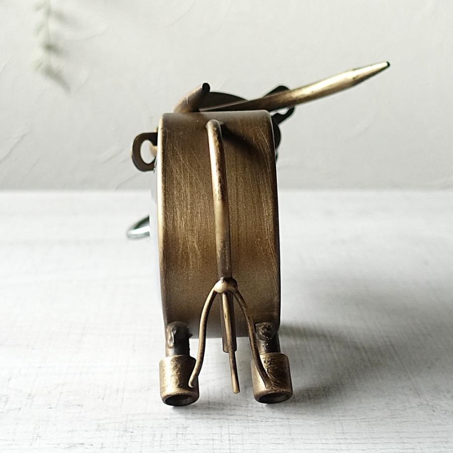 置き時計 男前ビンテージ 牛 うし おしゃれ インテリアクロック 雑貨