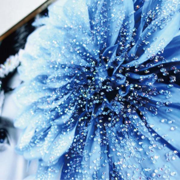 クリスタルアート　美品　クリスタル　高級　インテリア　アート　壁掛け　海外 水晶パネル アートパネル 50×50cm 金フレーム付き 女性 人物