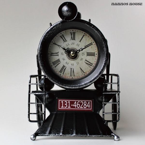 置き時計 蒸気機関車 おしゃれ 男前ビンテージ インテリアクロック