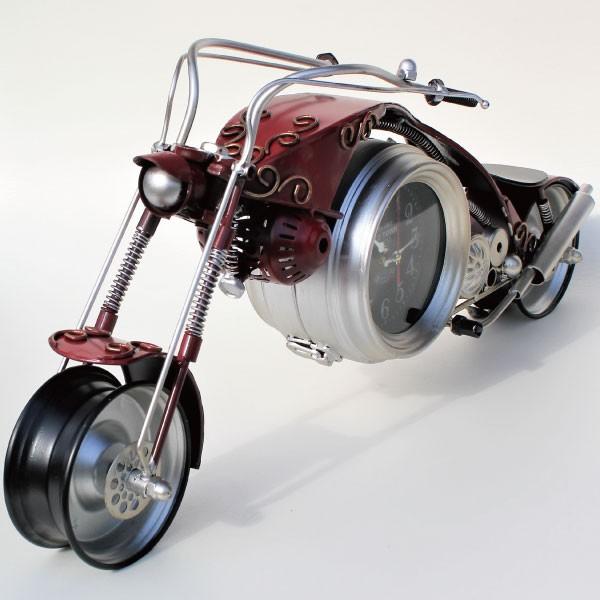バイク オートバイ 置き時計 アメリカン ビンテージ おしゃれ 大きい