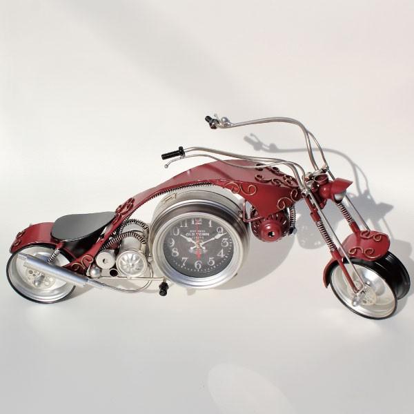 バイク オートバイ 置き時計 アメリカン ビンテージ おしゃれ 大きい